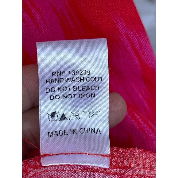 POMANDER PLACE Hot Pink Ikat Kenzo Dress size medium - Picture 8 of 9